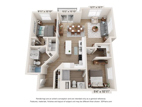 K Floor Plan at SoRoc On Maine, Rochester Minnesota